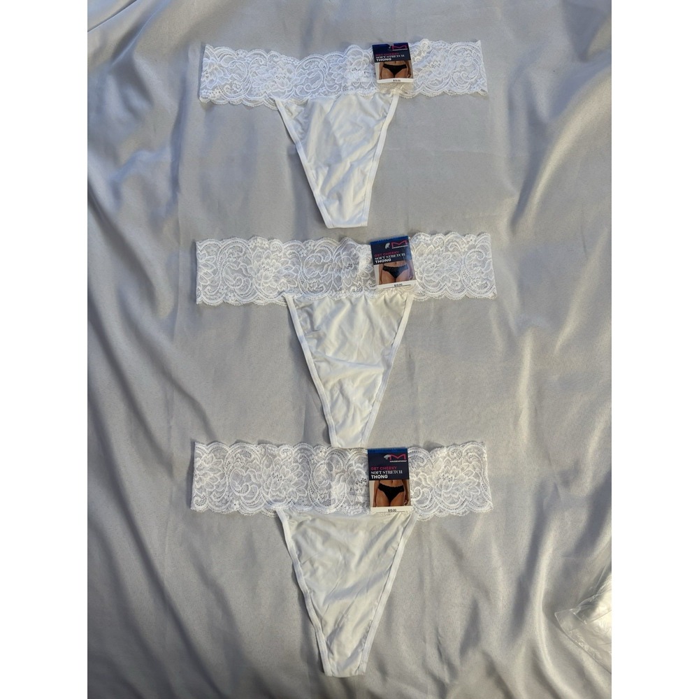 NEW Maidenform Luxurious Lace Thong Size XLarge 8 DMESLT 3 Pair Maidenform Thong